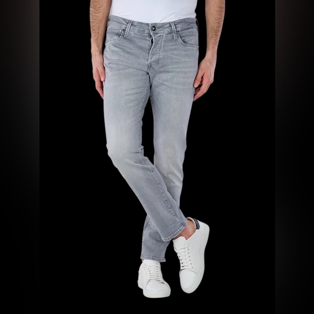 Jack & Jones Slim-fit Denim Jeans Medium Gray Wash Size 32x34
